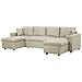 Divano Letto Angolare In Tessuto Beige Sommen - Foto miniatura 10