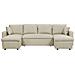Divano Letto Angolare In Tessuto Beige Sommen - Foto miniatura 11