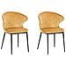 Set Di 2 Sedie In Velluto Giallo Augusta - Foto miniatura 11