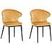 Set Di 2 Sedie In Velluto Giallo Augusta - Foto miniatura 1