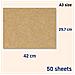 50 Fogli A3 Brown Kraft Carta Spessa Cartoncino 200gsm - Foto miniatura 2