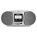 Radio DigitaleDigitRadio 1990 con lettore CD / DAB+ / FM / AUX / Bluetooth / USB Funzione Carica batteria / Sveglia Colore Argento - Foto miniatura 1