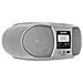 Radio DigitaleDigitRadio 1990 con lettore CD / DAB+ / FM / AUX / Bluetooth / USB Funzione Carica batteria / Sveglia Colore Argento - Foto miniatura 2