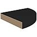 Scaffale Angolare A Parete Nero 25x25x3,8 Cm In Mdf - Foto miniatura 4