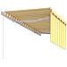 Tenda Sole Retrattile Manuale con Parasole 3x2,5m Gialla Bianca - Foto miniatura 2