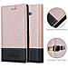 Custodia Compatibile Con Samsung Galaxy A7 2015 In Oro Rosato Nero - Coperchio Protettiva Con Chiusura Magnetica, Funzione Stand E Tasca Per Le Carte - Foto miniatura 6
