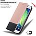 Custodia Compatibile Con Samsung Galaxy A7 2015 In Oro Rosato Nero - Coperchio Protettiva Con Chiusura Magnetica, Funzione Stand E Tasca Per Le Carte - Foto miniatura 7