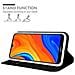 Custodia Compatibile Con Huawei Y6s In Classy Nero - Coperchio Protettiva Con Chiusura Magnetica, Funzione Stand E Tasca Per Le Carte - Foto miniatura 3