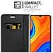 Custodia Compatibile Con Huawei Y6s In Classy Nero - Coperchio Protettiva Con Chiusura Magnetica, Funzione Stand E Tasca Per Le Carte - Foto miniatura 4