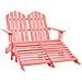 Sedia da Giardino a 2 Posti con Pouf in Legno di Abete Rosa - Foto miniatura 1