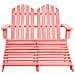 Sedia da Giardino a 2 Posti con Pouf in Legno di Abete Rosa - Foto miniatura 2
