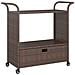 Carrello Da Bar Con Cassetto Marrone 100x45x97 Cm In Polyrattan - Foto miniatura 2