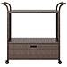 Carrello Da Bar Con Cassetto Marrone 100x45x97 Cm In Polyrattan - Foto miniatura 3