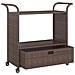 Carrello Da Bar Con Cassetto Marrone 100x45x97 Cm In Polyrattan - Foto miniatura 10