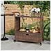 Carrello Da Bar Con Cassetto Marrone 100x45x97 Cm In Polyrattan - Foto miniatura 1
