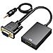 Adattatore Da Vga Maschio A Hdmi Femmina Alta Definizione Con Porta Jack 3,5 Mm - Foto miniatura 1