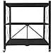 Home Scaffale Portaoggetti Multiuso Pieghevole Con Ruote 71x35 X87 Cm Nero - Foto miniatura 4