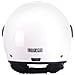 Casco Demi-jet Con Peak Per Moto Bianco Con Calotta In Abs Taglia L - Foto miniatura 3