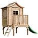 Casetta Per Bambini In Legno Con Scivolo - Casetta Giocattolo Per Bambini - L175xl146xa212cm / 1,1m2 - Casetta Da Gioco Da Esterno - Casetta Da Giardino Timbela M550a - Foto miniatura 3