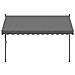 Tenda Da Sole Retrattile Antracite 300x150 Cm Tessuto E Acciaio - Foto miniatura 3