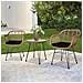 Set Arredo Giardino In Rattan Con Tavolino Ripiano In Vetro E 2 Sedie Da Esterno - Foto miniatura 2