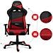 Force 6.2 Sedia da gaming per PC Seduta a dondolo (culla) Nero, Rosso - Foto miniatura 8
