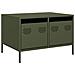 Mobile Tv Verde Oliva 68x50x43,5cm In Acciaio Laminato A Freddo - Foto miniatura 1