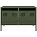 Mobile Tv Verde Oliva 68x50x43,5cm In Acciaio Laminato A Freddo - Foto miniatura 8