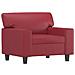Poltrona Rosso Vino 60 Cm In Similpelle - Foto miniatura 2