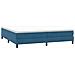 Letto A Molle Senza Materasso Blu Scuro 200x220 Cm In Velluto - Foto miniatura 3