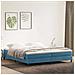 Letto A Molle Senza Materasso Blu Scuro 200x220 Cm In Velluto - Foto miniatura 1