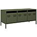 Mobile Tv Verde Oliva 101,5x39x43,5cm Acciaio Laminato A Freddo - Foto miniatura 2