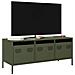 Mobile Tv Verde Oliva 101,5x39x43,5cm Acciaio Laminato A Freddo - Foto miniatura 1