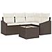 Set Divano da Giardino in 4 Pezzi con Cuscini Grigio Poly Rattan - Foto miniatura 1