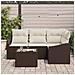 Set Divano da Giardino in 4 Pezzi con Cuscini Grigio Poly Rattan - Foto miniatura 3