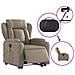 Poltrona Alzapersona Massaggio Elettrica Cappuccino Similpelle - Foto miniatura 6