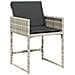 Set Pranzo da Giardino 5pz con Cuscini Grigio Chiaro Polyrattan - Foto miniatura 5