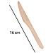 Set Di 50 Coltelli In Legno Naturale Monouso 16 Cm, Beige - Foto miniatura 4