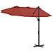 Ombrellone a braccio da giardino Terracotta 372 x 198 x 243 cm - Foto miniatura 8