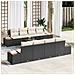 Set Divano da Giardino con cuscino 9 pcs Nero Poly Rattan - Foto miniatura 2