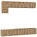 Set mobile TV 5 pcs rovere artigianale 100 x 30 x 30 cm - Foto miniatura 1