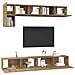 Set mobile TV 5 pcs rovere artigianale 100 x 30 x 30 cm - Foto miniatura 3