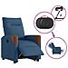 Poltrona Alzapersona Reclinabile Elettrica Blu in Tessuto - Foto miniatura 9