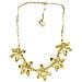 Collana Girocollo Fiveflower In Ottone Placcato Oro. Design - Foto miniatura 1