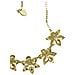 Collana Girocollo Fiveflower In Ottone Placcato Oro. Design - Foto miniatura 2
