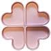 Set Di 4 Vassoi Impilabili A Forma Di Cuore In Silicone - Soluzione Di Archiviazione Romantica Pink - Foto miniatura 1