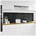 Rivestimento da Cucina 2 pcs Nero 90 x 50 cm vetro temperato - Foto miniatura 2