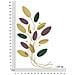 Decorazione In Metallo 3d Foglie 1-multicolore-metallo-59x3,8x98,4 Cm - Foto miniatura 6