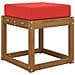 Cuscino da Sedia Esterno Rosso 40 x 40 x 8 cm 100% Poliestere - Foto miniatura 3