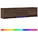 Mobile TV con LED con LED Quercia marrone 165 x 34 x 40 cm - Foto miniatura 1